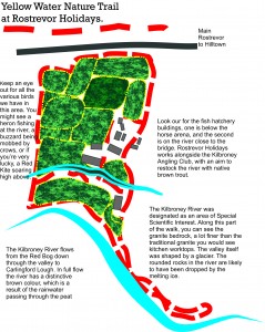 Map of Yellow Water Nature Trail at Rostrevor Holidays