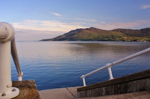 Steps leading down to the sea, Carlingford Lough