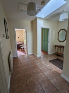Tiled Hallway between bedrooms and kitchen in Carnaclasha, no. 9, Rostrevor Holidays