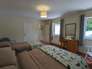 Family bedroom with a double and single bed, Carnaclasha, no. 9, Rostrevor Holidays