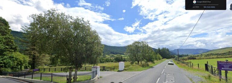 A view of the entrance to Rostrevor Holidays when coming from Hilltown
